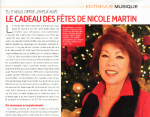 Le cadeau des fêtes de Nicole Martin / Echos Vedettes