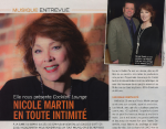 Nicole Martin en toute intimité / Échos Vedettes