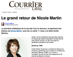 Le grand retour de Nicole Martin/Courrier Laval